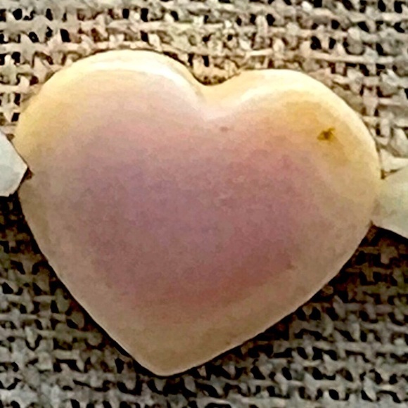 Vintage Heart-Shaped Shell Necklace With Mother Of Pearl Beads - Picture 7 of 12